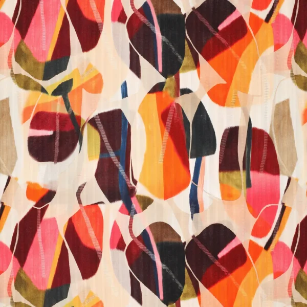 Viscose Abstract Sunset Flow