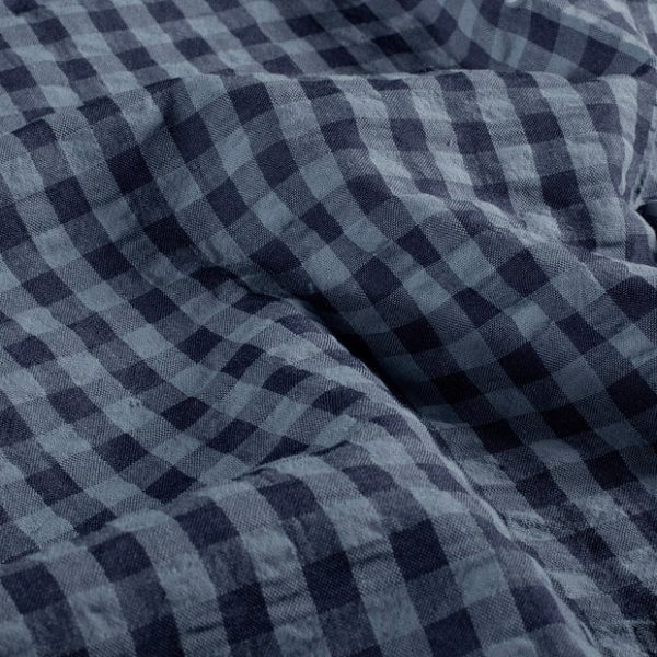 Seersucker Navy Check