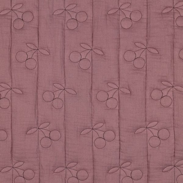 Stepped double gauze mauve cherry's