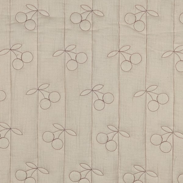 Stepped double gauze natural cherry's