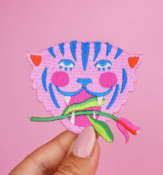 Roze tijger patch