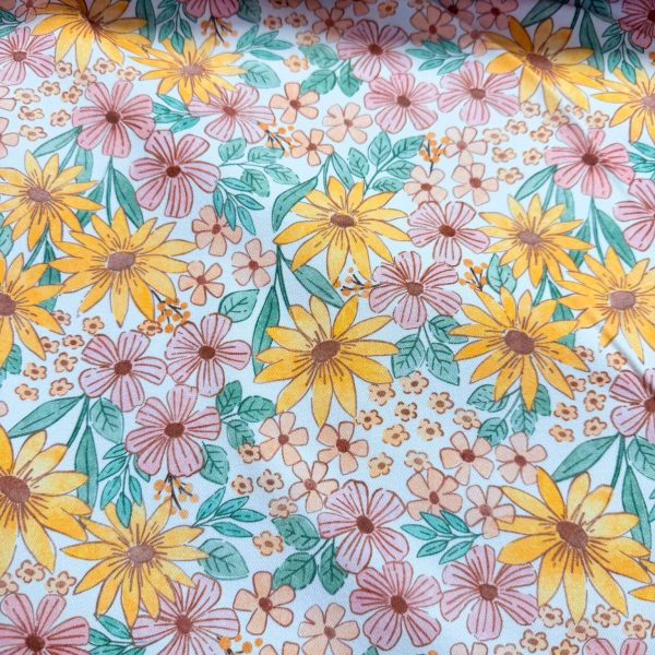 Denim Twill Soft Petal Flowers