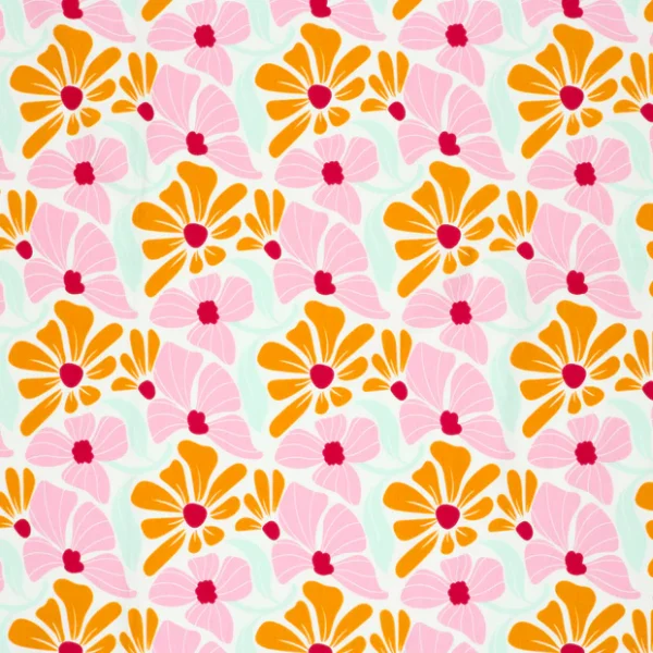 Katoenen jersey candy bloom garden