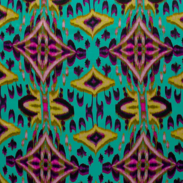 Viscose Satijn Electric Ikat