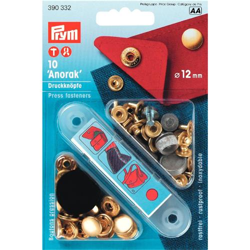 Prym Anorak Drukknopen goud 12mm