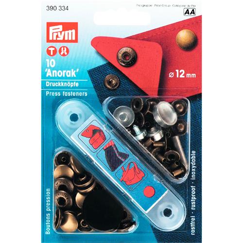 Prym Anorak Drukknopen Oudmessing 12mm