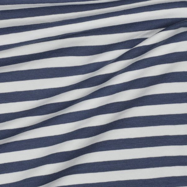 Garengeverfde jersey Strepen Blauw/Wit