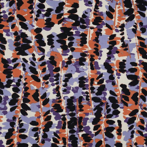 Katoen Viscose Abstract Wild Flow