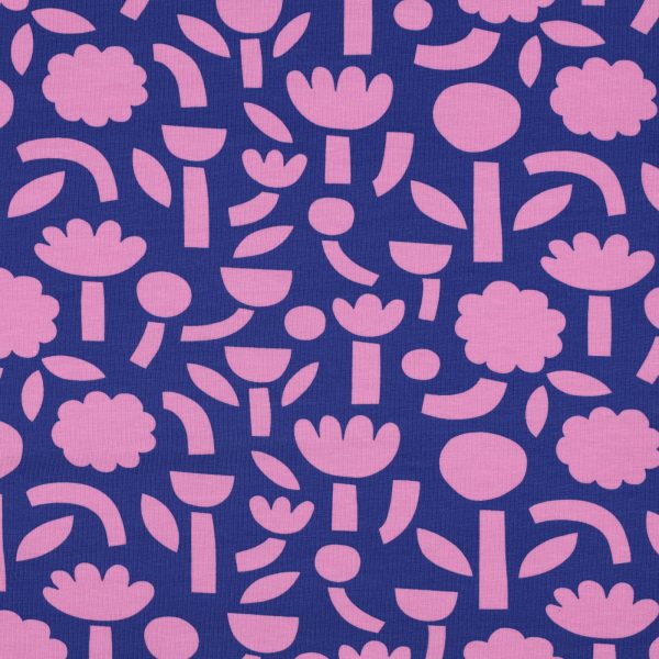 Katoenen Jersey Jennifer Bouron Speelse Bloemenprint