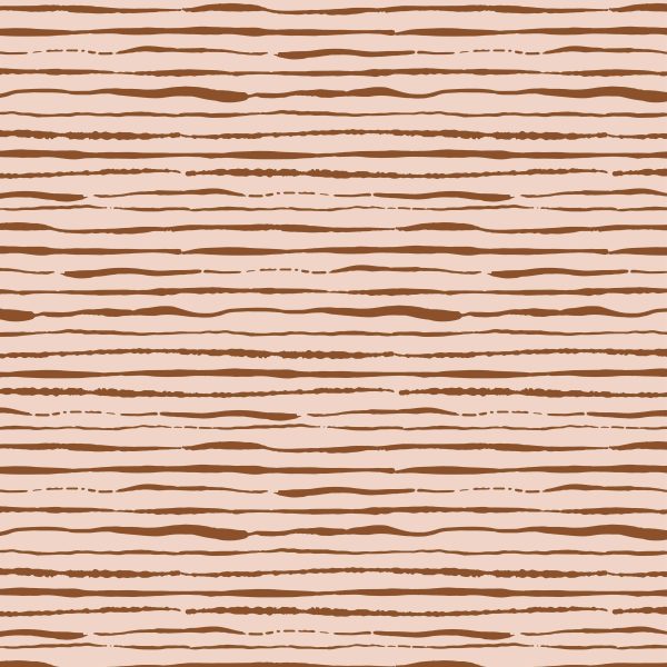 Abstracte Strepen Jersey Blush/Bruin