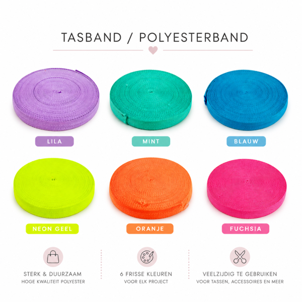 Fluor Ribbon Tassenband 30mm