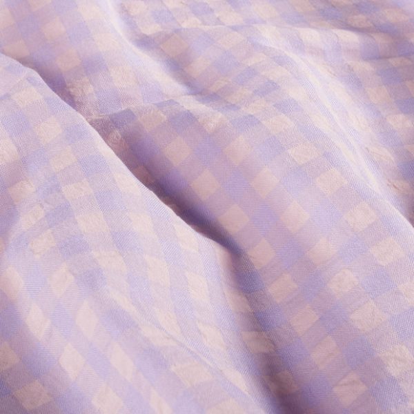 Seersucker Lavender Check