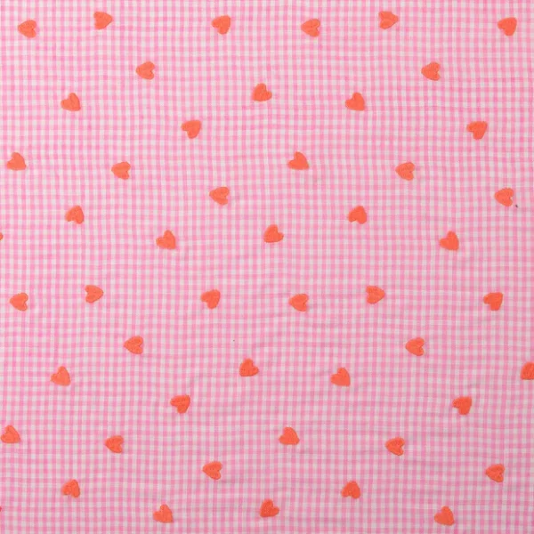 Katoen Sweetheart Check Blush