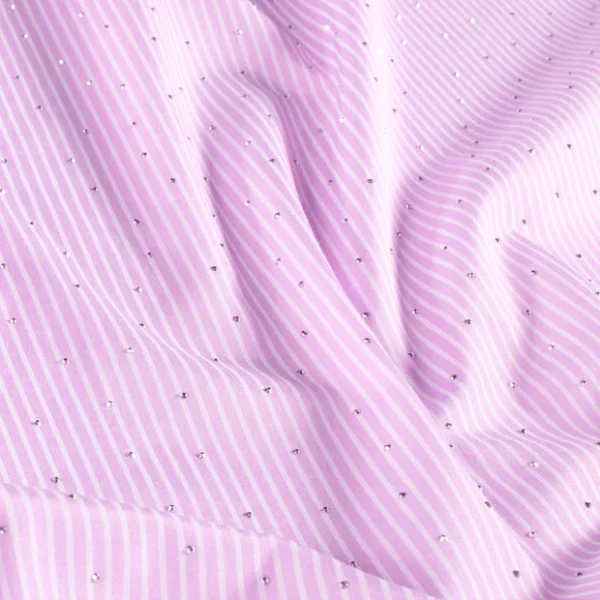 Yarn dyed katoen Sparkle Stripe blush