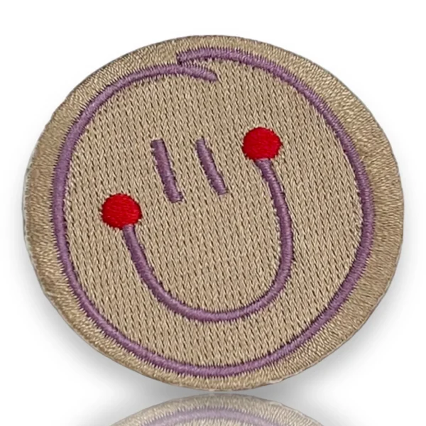 Smiley Lila / Rood – Hej Patches