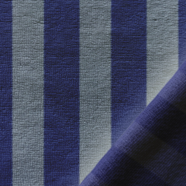Badstof Strepen Marine Blauw met Lichtblauw