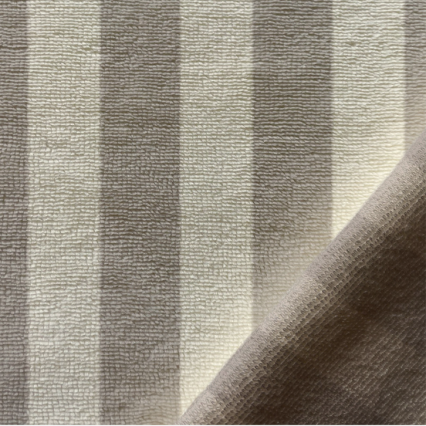 Badstof Zand met Beige Strepen