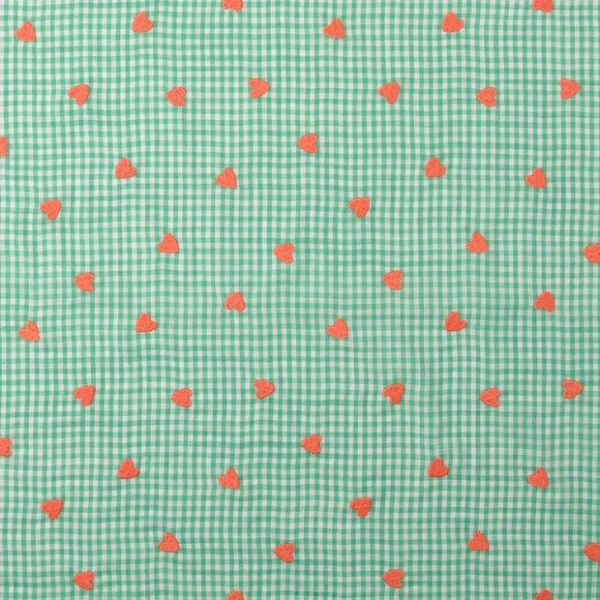 Katoen Sweetheart Check Mint