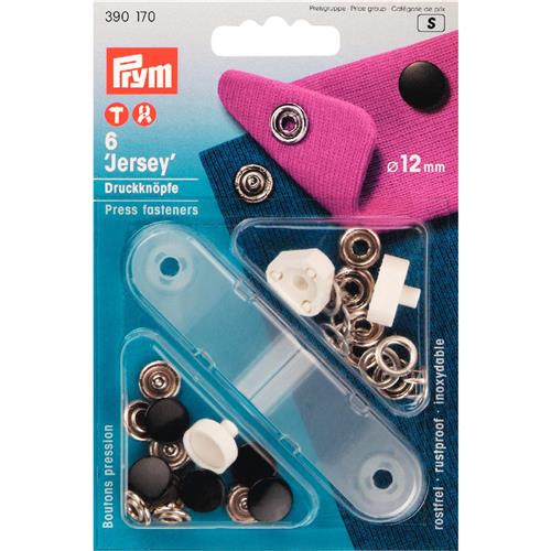Prym jersey drukknopen 12mm zwart