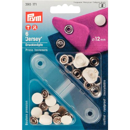 Prym jersey drukknopen 12mm wit