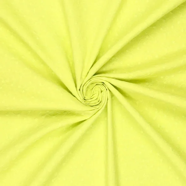 Katoen Broderie Limegroen