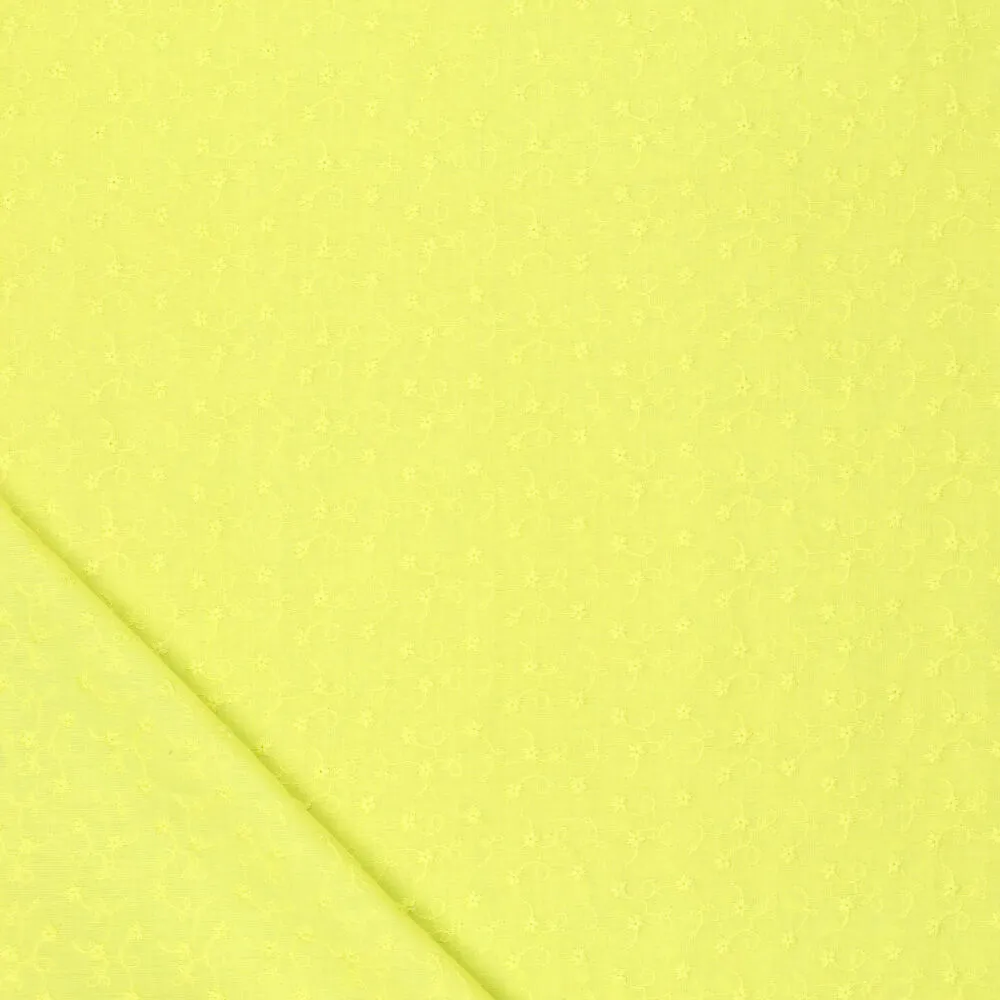 Katoen Broderie Limegroen Afbeelding 3