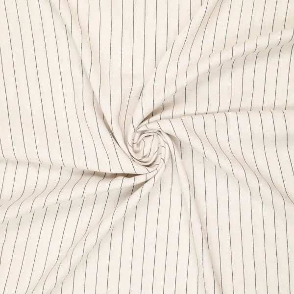 Viscose Linnen offwhite met streep
