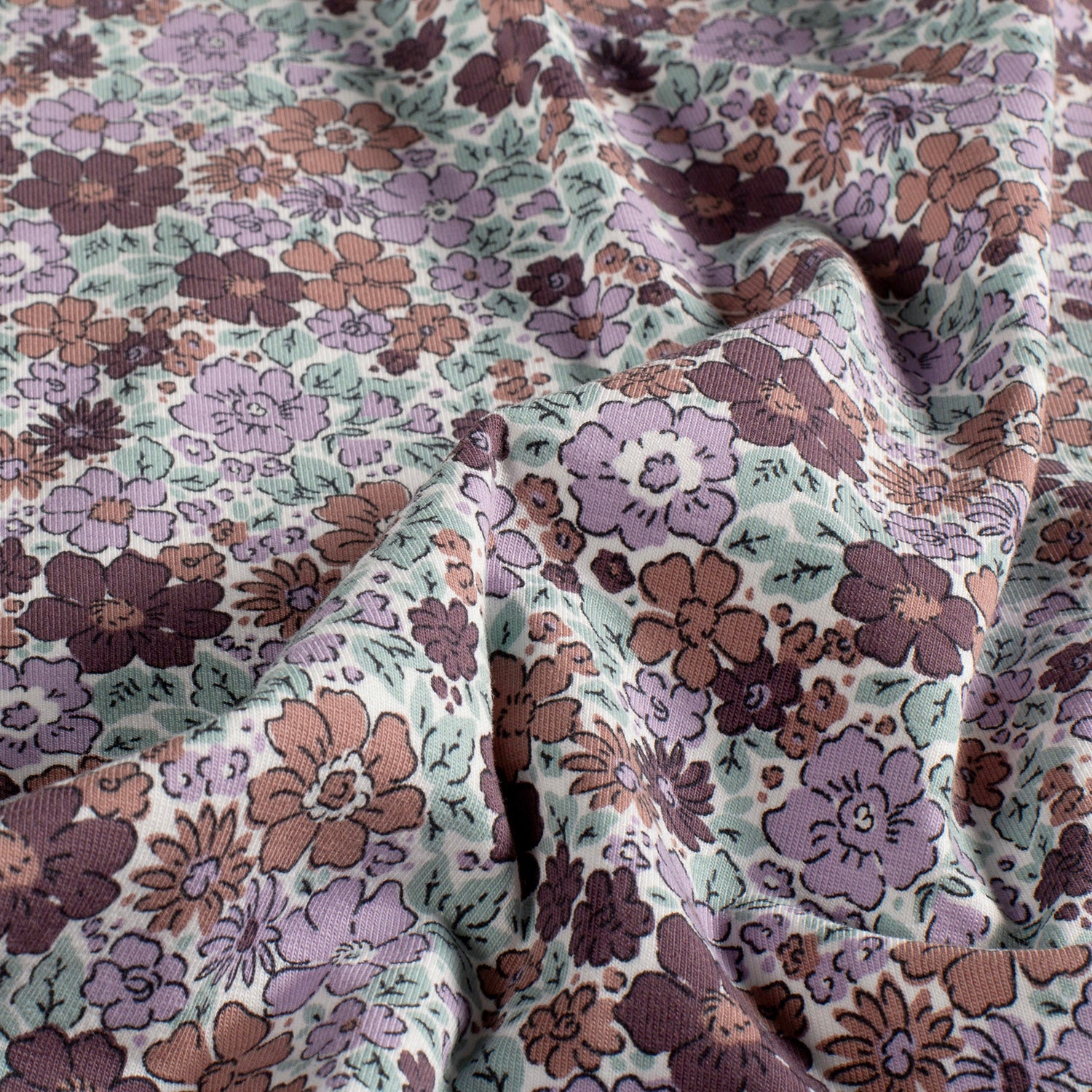 Lavender Meadow katoenen jersey