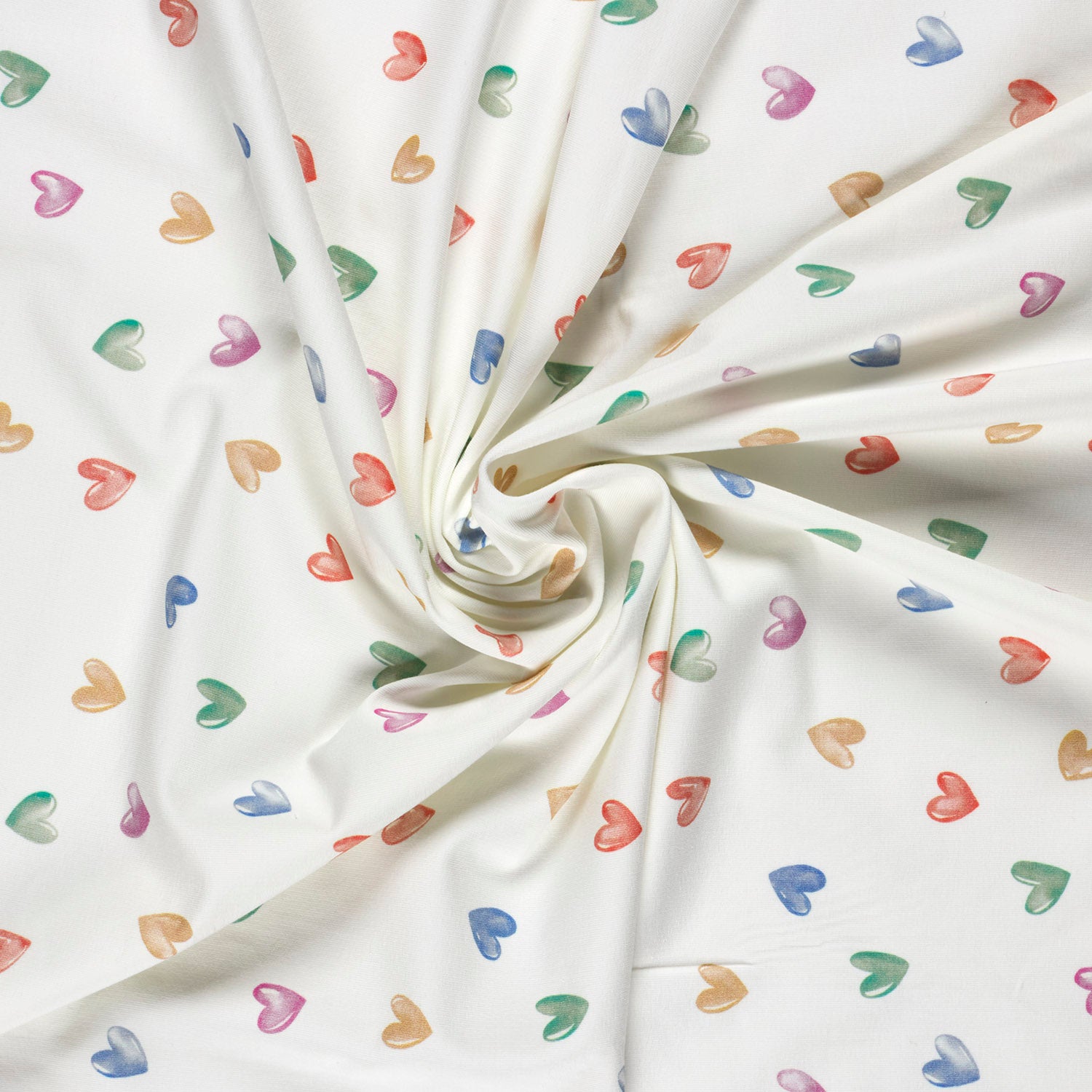 Rainbow Hearts French terry Afbeelding 3