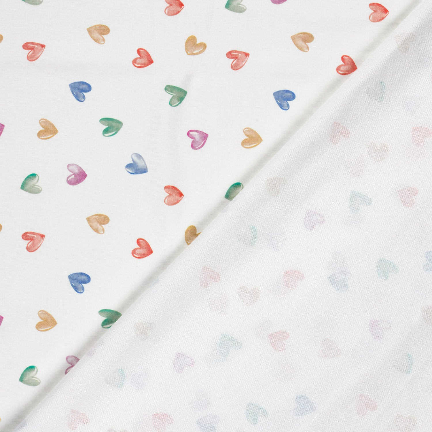 Rainbow Hearts French terry Afbeelding 4