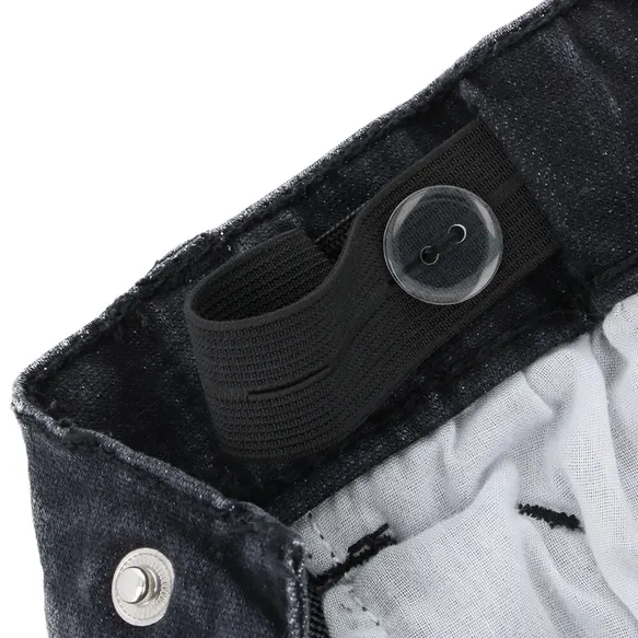 Knoopsgat elastiek zwart 25mm Afbeelding 2