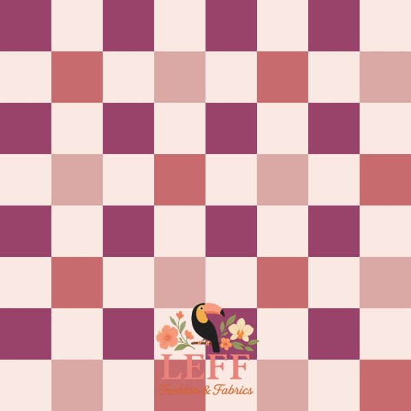 Leff’s Berry Blush Check Frenchterry