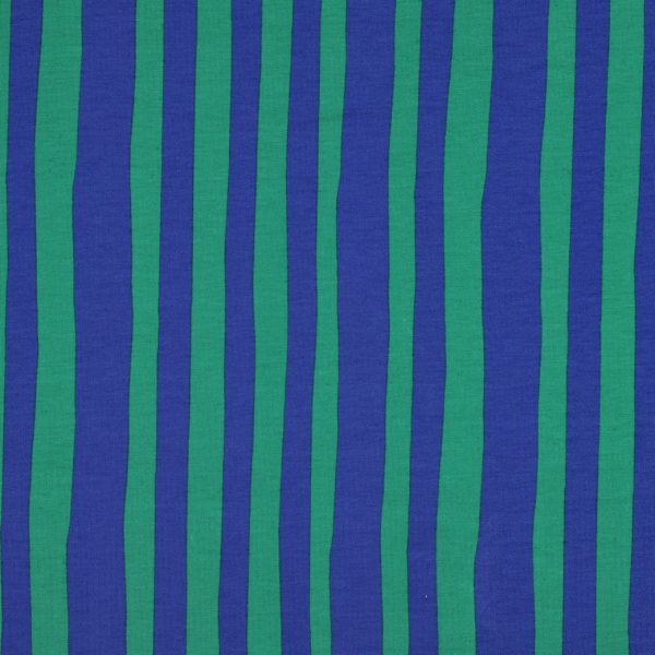 Frenchterry Strepen blauw groen Jennifer Bouron