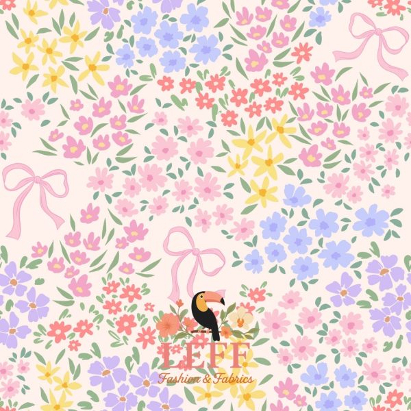 Leff’s Bloemen & Strikjes Jersey 🌸🎀💜