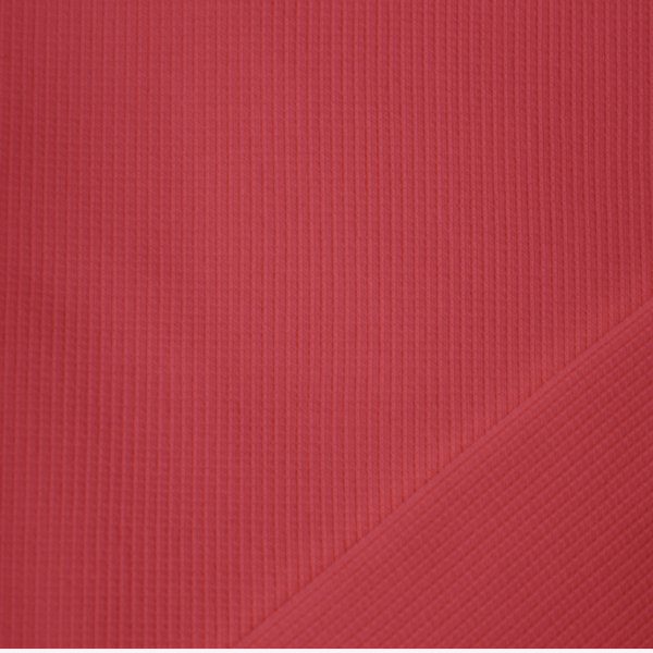 Rib Boordstof Cherry Red