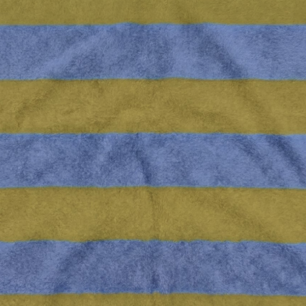 Rekbare Badstof Strepen Denim Blue / Olive