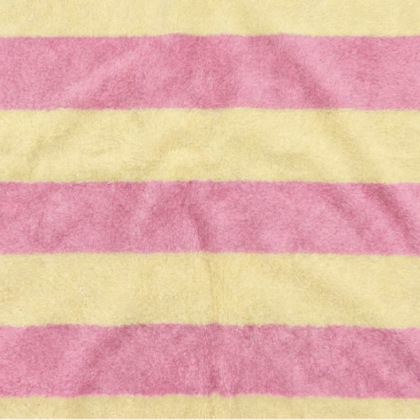Rekbare Badstof Strepen Candy / Butteryellow