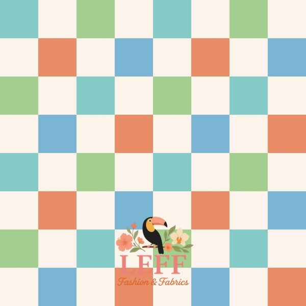 Leff’s Pastel Blokjes Jersey 🩵💚🧡