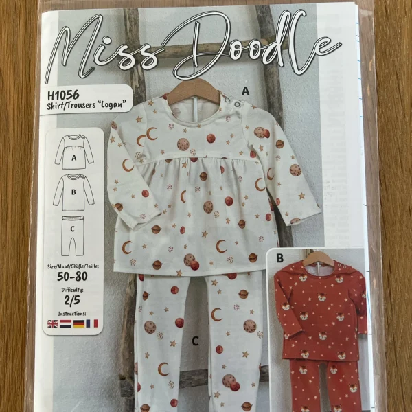 Shirt & Broekje Logan Miss doodle