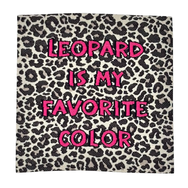 Leopard is my favorite colour roze Loop&Label