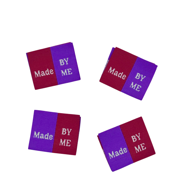 Made by me Paars/Rood zijnaad labels Loop&Label