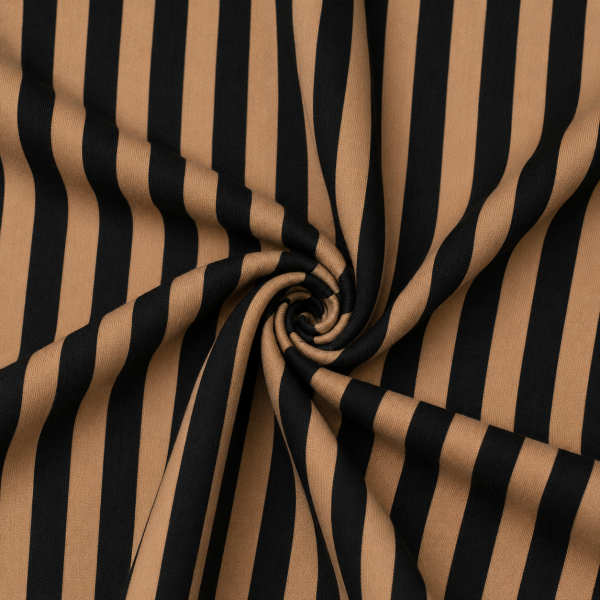 Jersey Sand Black Stripes