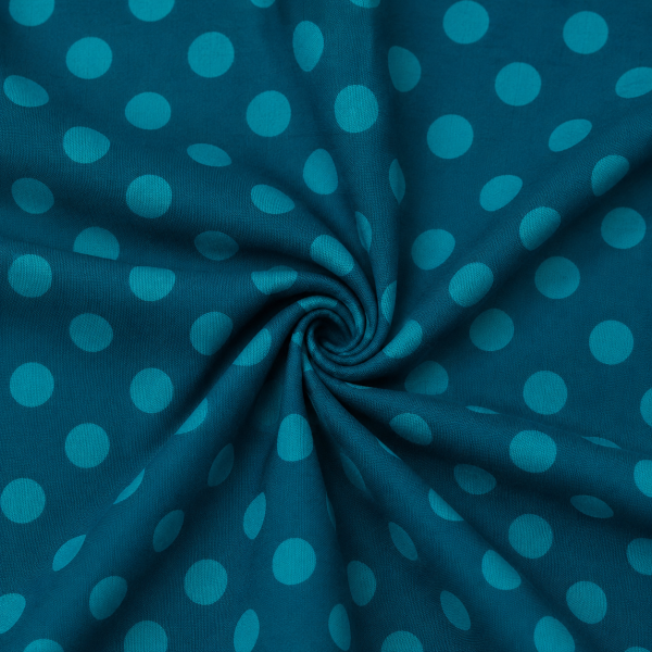 Jersey Deep Teal Dots