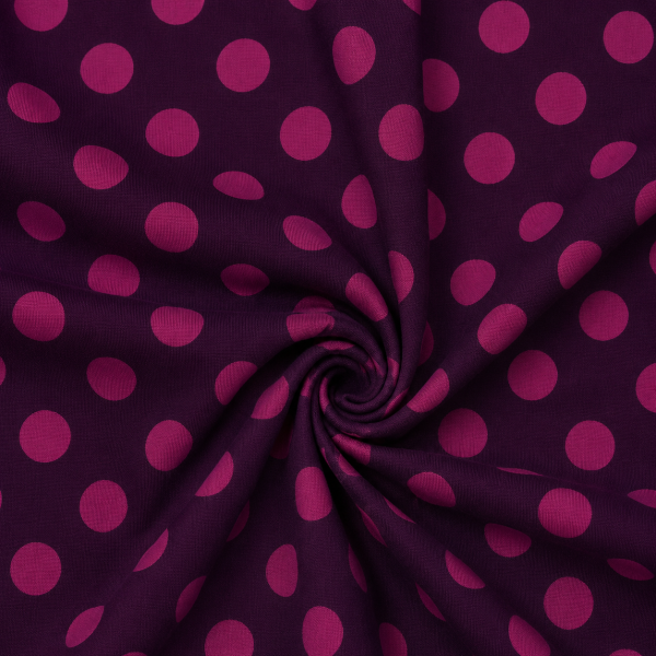 Jersey Plum Pink Dots