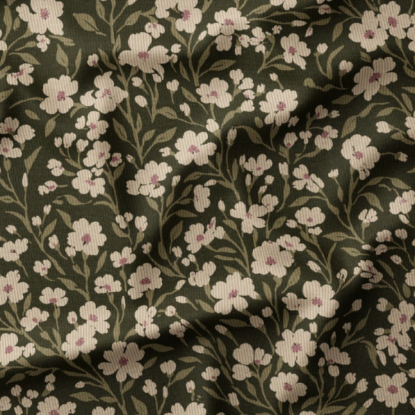 Corduroy Olive Blossom