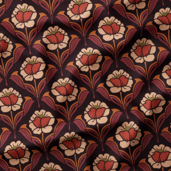 Corduroy Retro Bloom Bordeaux