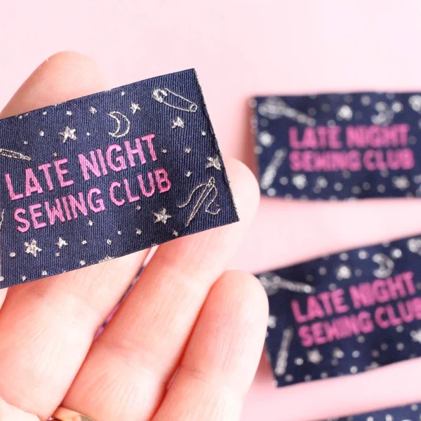 Late night sewing club label