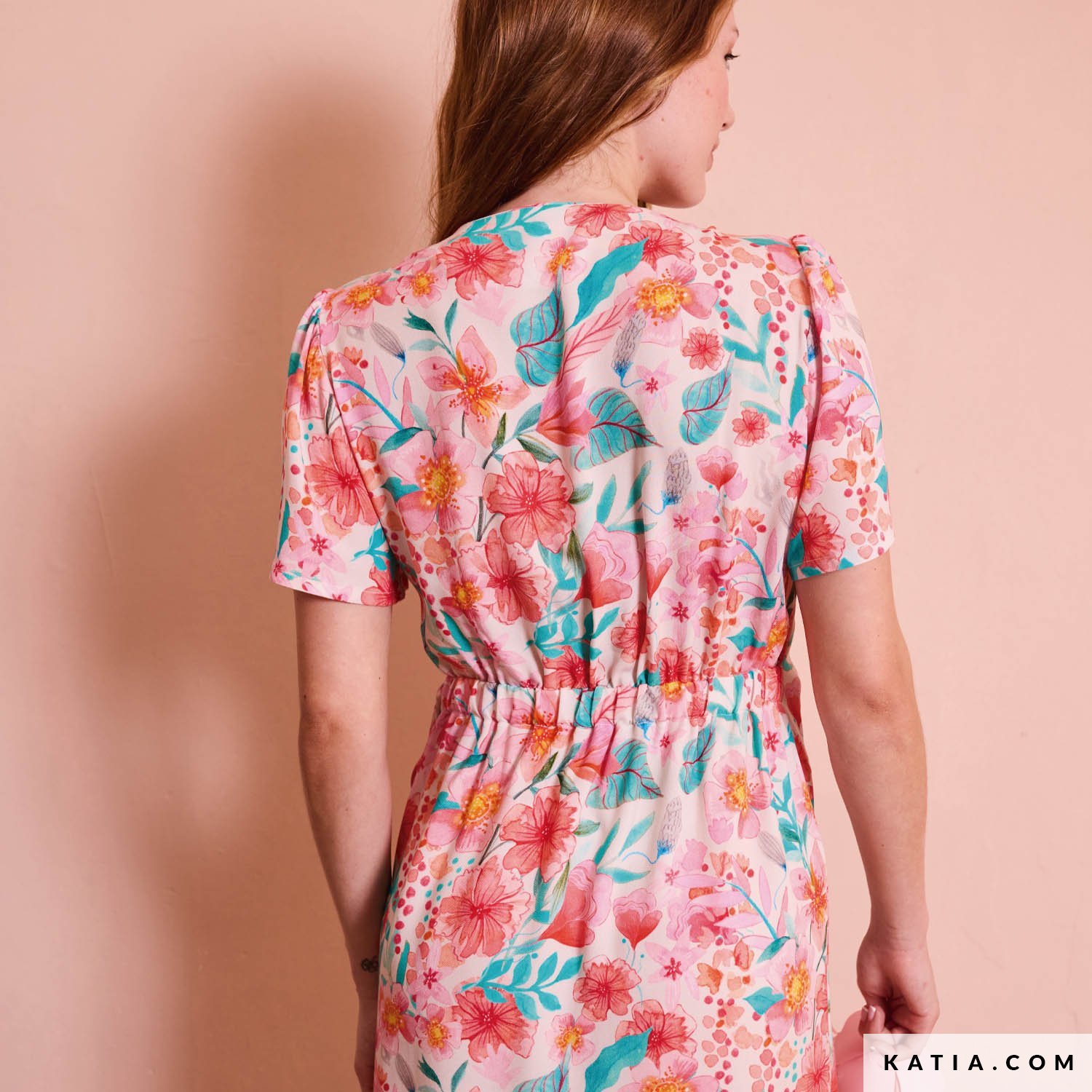Ecovero Viscose Aquarel bloemen Afbeelding 5