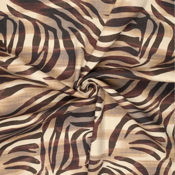 Denim Twill Zebra Savanna Stripes