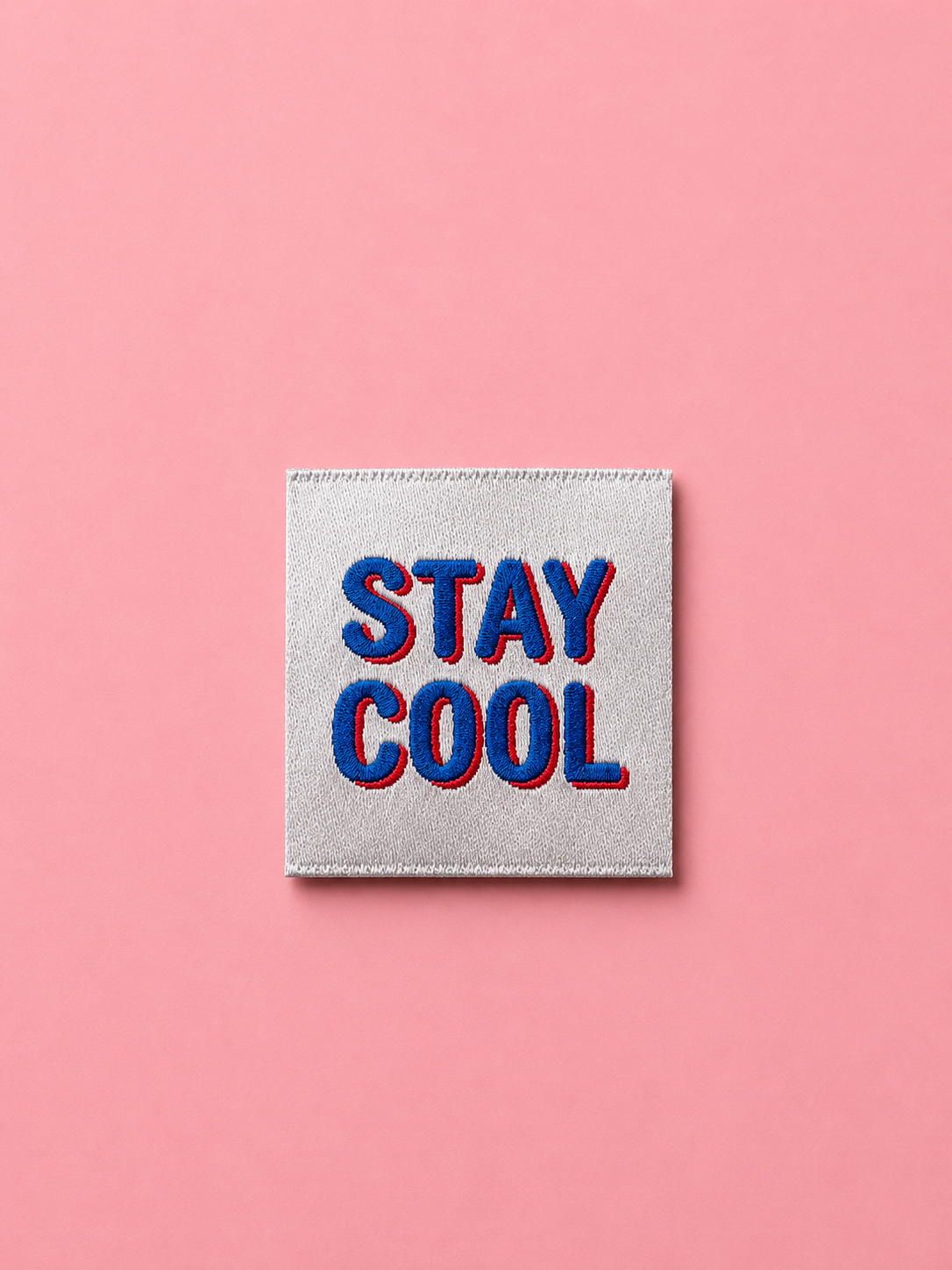 Vierkant label stay cool